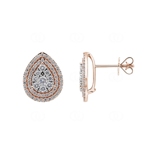 Ohrstecker 750/18 K Roségold mit Diamanten 1.00 ct H/si by CHRISTIAN - OR-69286-RG