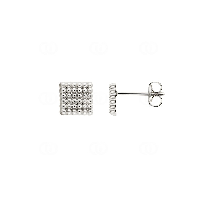 Stud Earrings 750/18 K White Gold - 195081.6W