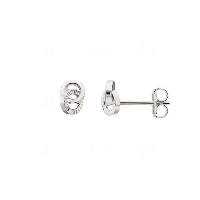 Clous d'oreilles or gris 750/18 ct - 195611.6WG