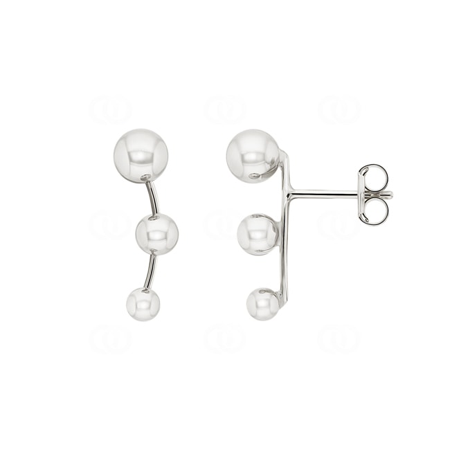Stud Earrings 750/18 K White Gold - 204031.7W