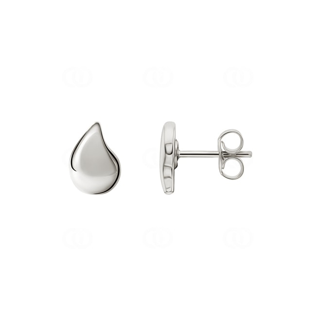 Clous d'oreilles or gris 750/18 ct electroformée - 9572G