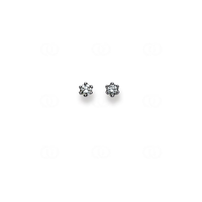 Stud Earrings 750/18 K White Gold with Diamonds 0.20ct W/Si - 1260.06928/0001