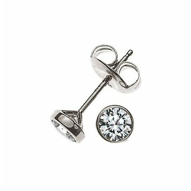 Ohrstecker 750/18 K Weissgold mit Diamant 0.25ct H/Si - OSO2012