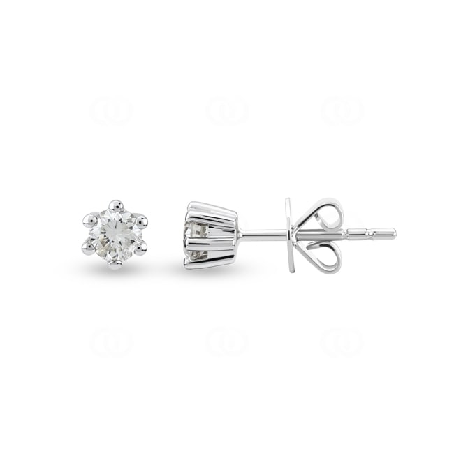Stud Earrings 750/18 K White Gold with Diamond 0.31 ct H/si Stud Earrings 750/18 K White Gold with Diamond 0.31 ct H/si - OR-082244-15-WG