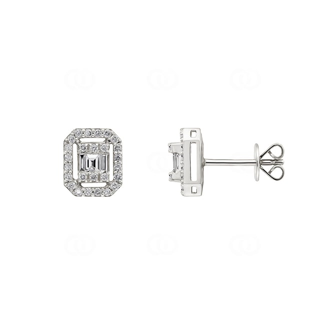 Ohrstecker 750/18 K Weissgold mit Diamant 0.39 ct H/si - OR-100693-WG