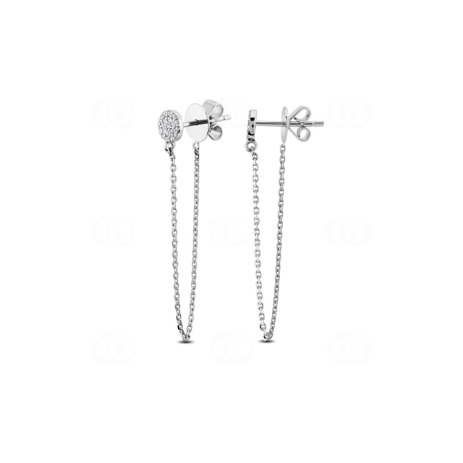 Stud Earrings 750/18 K White Gold with Diamonds 0.11 ct H/si by CHRISTIAN - OR-013670-WG