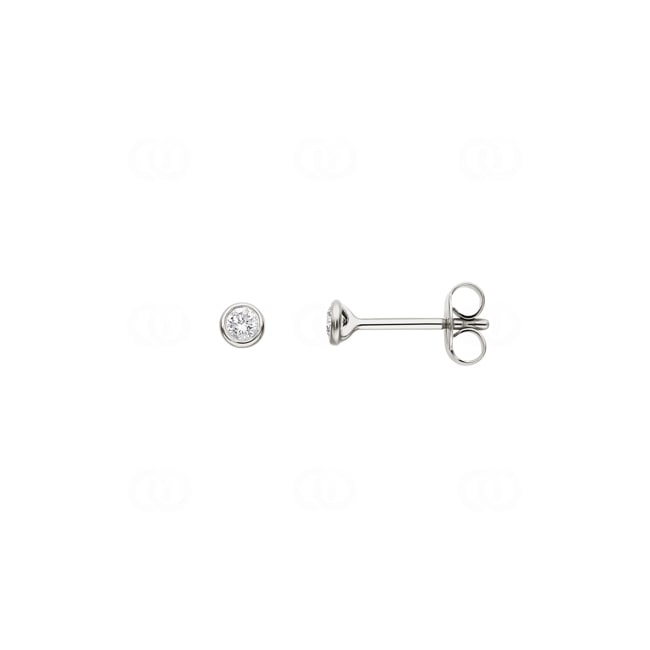 Ohrstecker 750/18 K Weissgold mit Diamanten 0.15ct W/Si - 1260.06789/0001