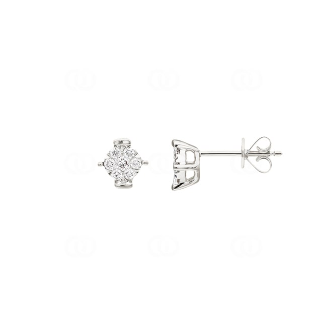 Stud Earrings 750/18 K White Gold with Diamonds 0.21 ct H/si - OR-49552-WG