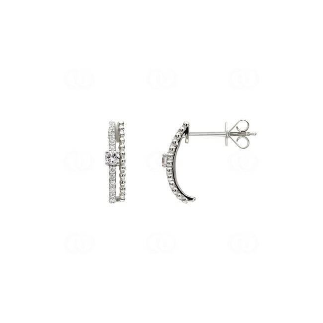 Stud Earrings 750/18 K White Gold with Diamonds 0.22 ct H/si - OR-73158-WG