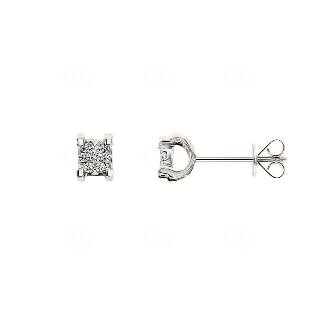 Ohrstecker 750/18 K Weissgold mit Diamanten 0.23 ct H/si - OR-49512-02-WG