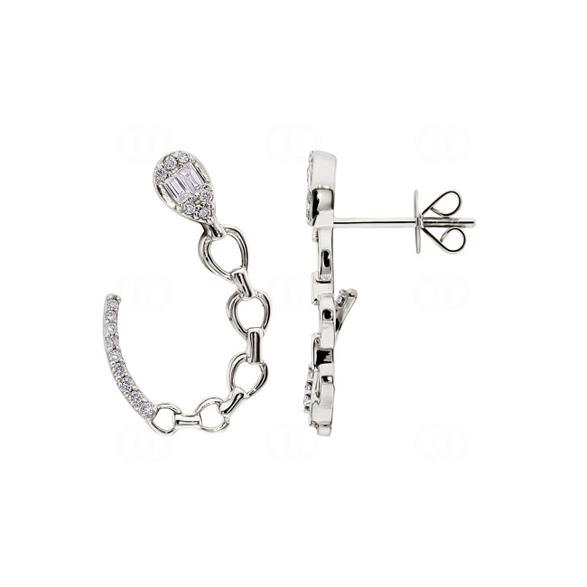 Ohrstecker 750/18 K Weissgold mit Diamanten 0.26 ct H/si - OR-098397-WG