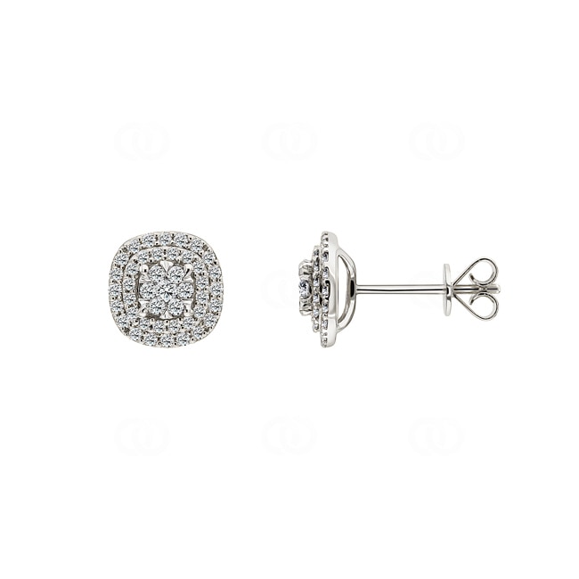 Ohrstecker 750/18 K Weissgold mit Diamanten 0.50ct H/si - OR-69360-WG