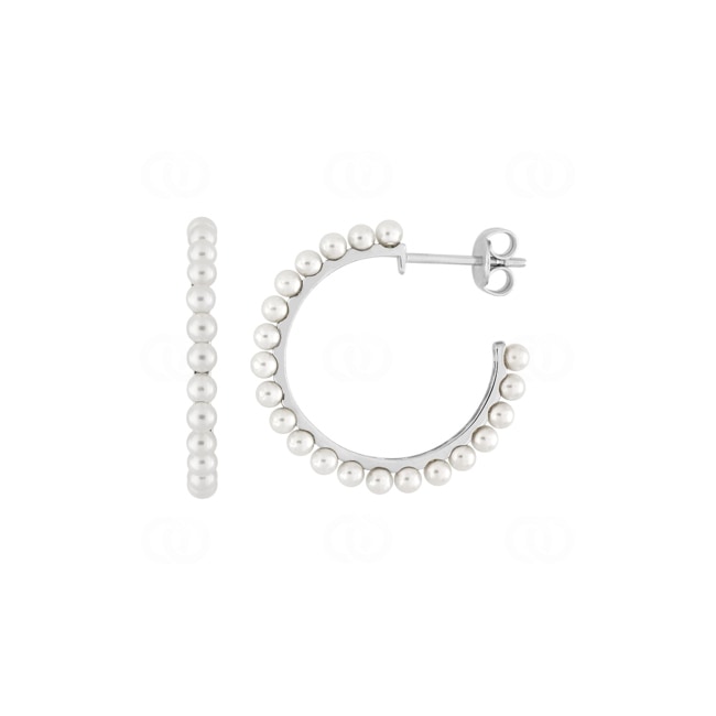 Ohrstecker 750/18 K Weissgold mit Süsswasserzuchtperlen Ø 2.5mm - 2.7074.P1