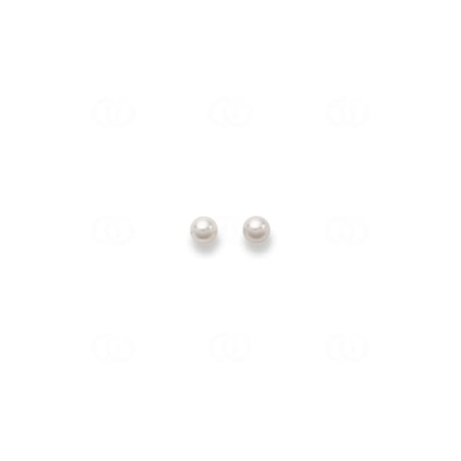 Clous d'oreilles or gris 750/18 ct avec perle de culture d'eau douce Ø 4.0mm - 1262.03233/0001