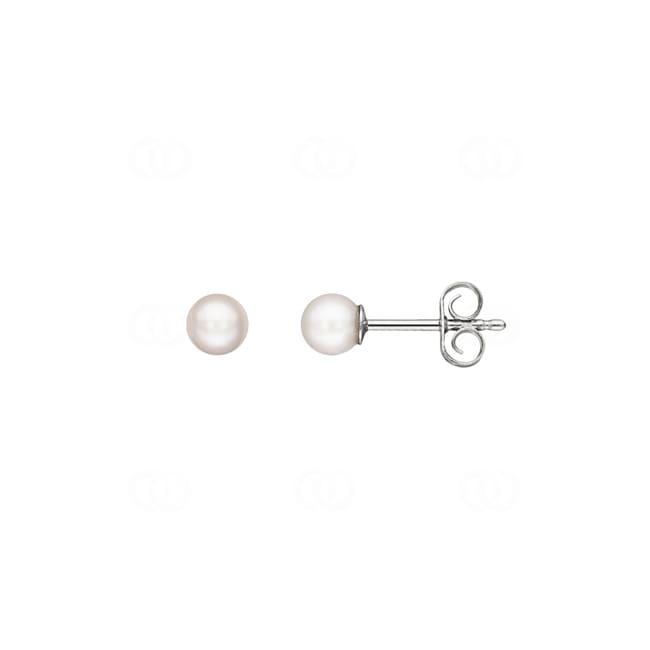 Clous d'oreilles or gris 750/18 ct Ø 4.5mm, Perle de culture d'eau douce - 1262.02653/0001