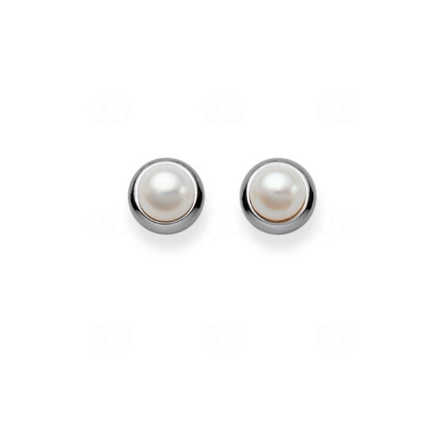 Clous d'oreilles or gris 750/18 ct Ø 6.0mm, Perle de culture Akoya Clous d'oreilles or gris 750/18 ct Ø 6.0mm, Perle de culture Akoya - 1262.02317/0002