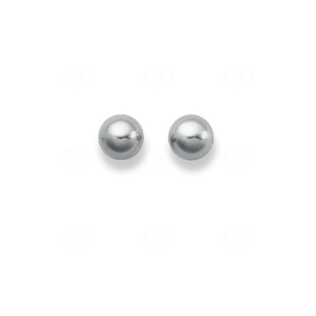 Stud Earrings 750/18 K White Gold with Freshwater Pearl Ø 7.5mm - 1262.02663/0001