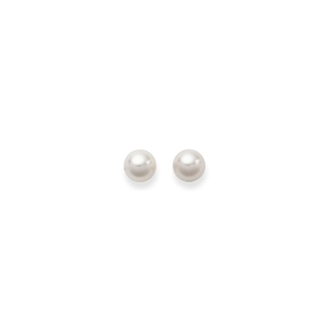 Stud Earrings 750/18 K White Gold Ø 8.0mm with Akoya Pearl - 1262.02013/0004