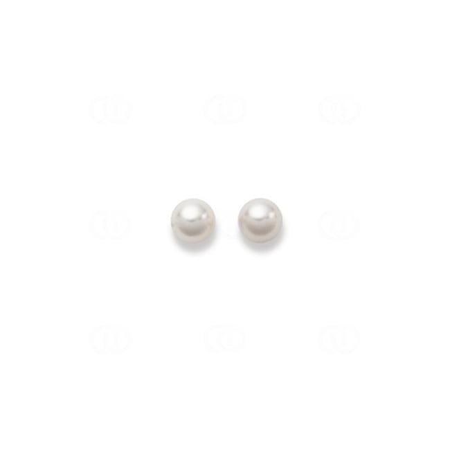 Stud Earrings 750/18 K White Gold with Freshwater Pearl Ø 8.0mm - 1262.03237/0001