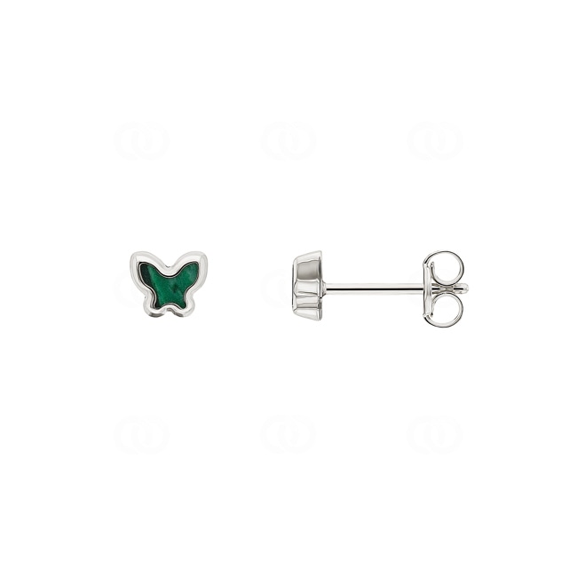 Clous d'oreilles or gris 750/18 ct papillon - 257231.6MW
