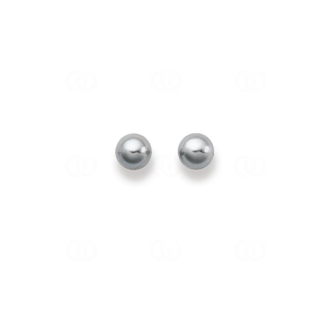 Clous d'oreilles or gris 750/18 ct avec perle de culture d'eau douce Ø 5.5mm - 1262.02657/0001