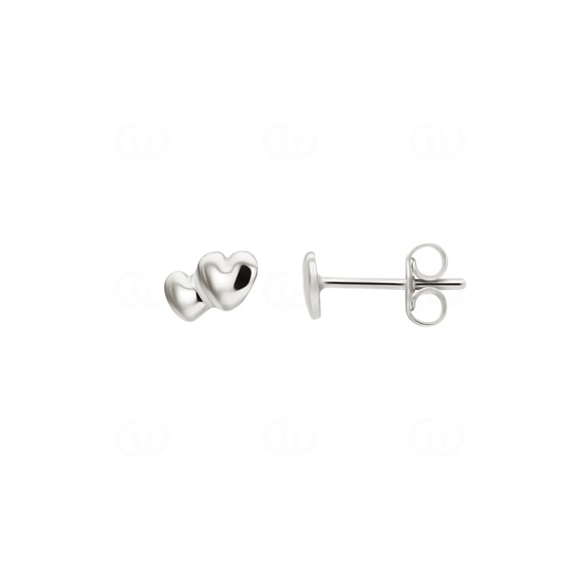 Stud Earrings 925 Silver rhodium-plated Hearts - 315010