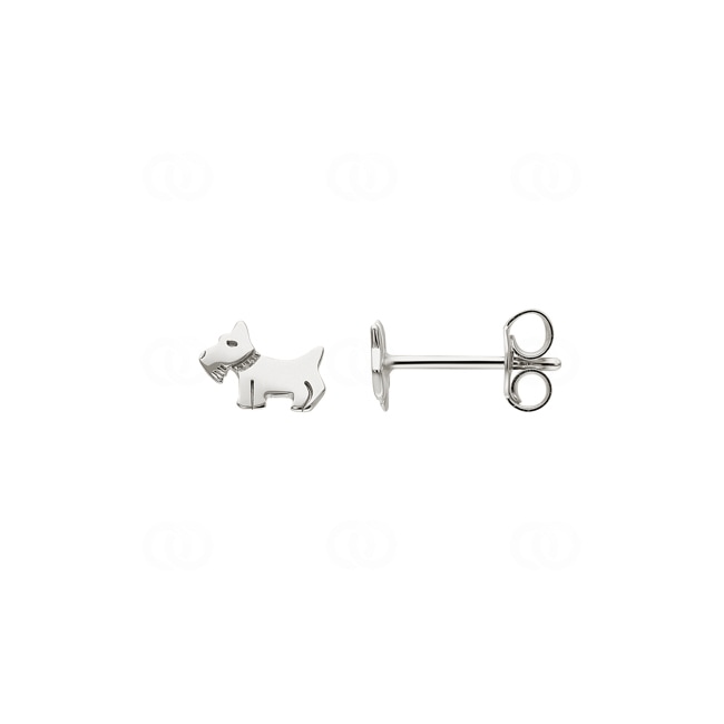 Stud Earrings 925 Silver rhodium-plated Dogs - 315012
