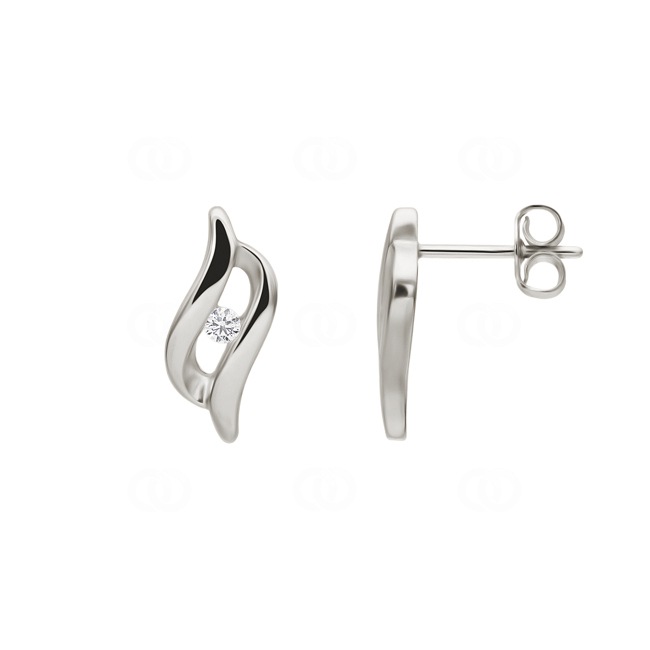 Stud Earrings 925 Silver rhodium-plated with Cubic Zirconia - 305685.1
