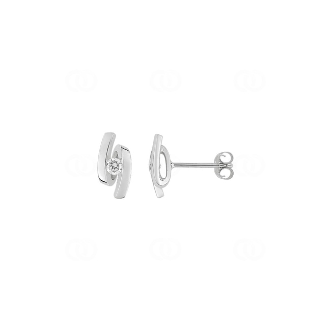 Ohrstecker 925 Silber rhodiniert mit Zirkonia - ASWY57Z
