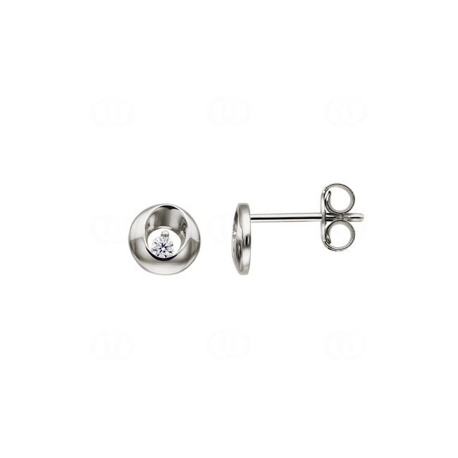 Stud Earrings 925 Silver rhodium-plated with Cubic Zirconia - 335739.1