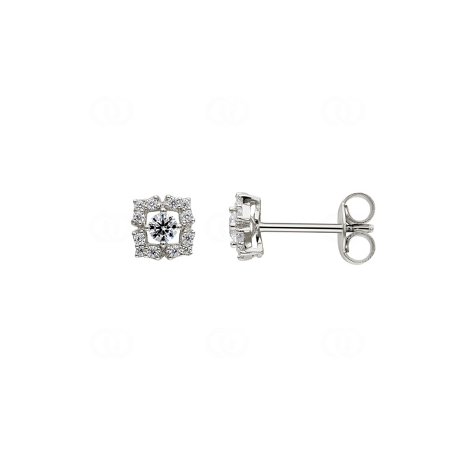 Stud Earrings 925 Silver rhodium-plated with Cubic Zirconia - 335742.1