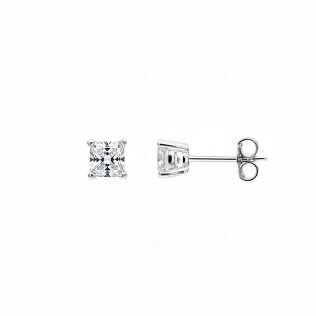 Ohrstecker 925 Silber rhodiniert mit Zirkonia carrée 5mm - 305673.1