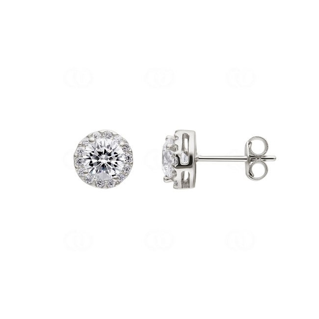 Stud Earrings 925 Silver rhodium-plated with Cubic Zirconia - 305977.1