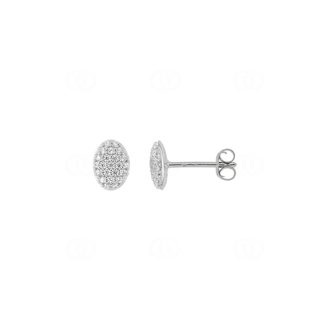 Ohrstecker 925 Silber rhodiniert mit Zirkonia pavé - ASWA203Z
