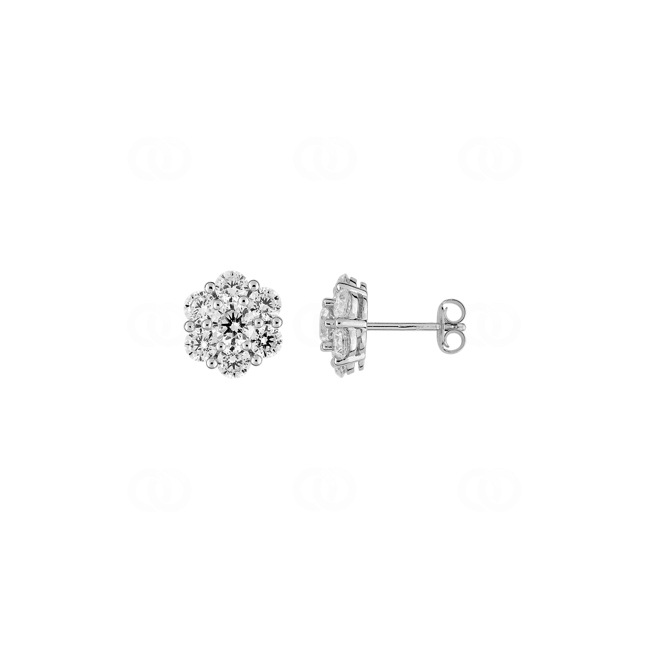 Ohrstecker 925 Silber rhodiniert mit Zirkonia pavé - S10.25107