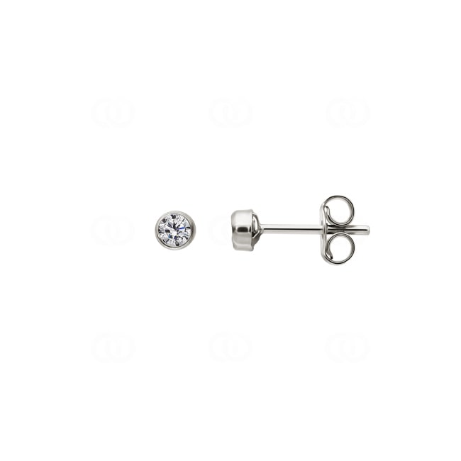 Ohrstecker 925 Silber rhodiniert mit Zirkonia rund Ø 3mm - 335424.1