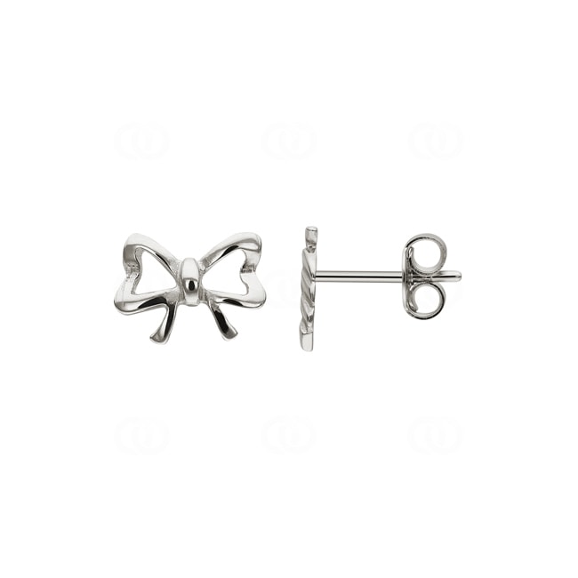 Clous d'oreilles Argent 925 rhodié, Nœud - 335258