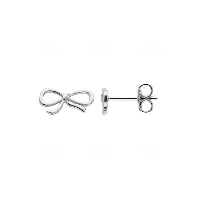 Clous d'oreilles argent 925 rhodié Nœud - 305923