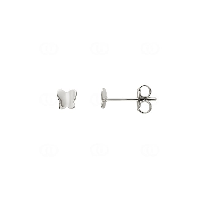Clous d'oreilles Argent 925 rhodié, Papillon - 335479