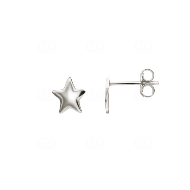 Clous d'oreilles argent 925 rhodié Étoile - 305930