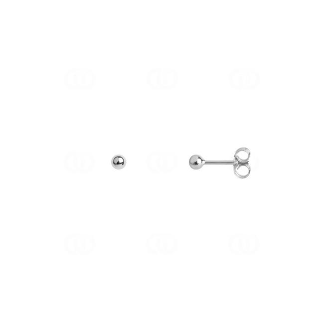 Holllow Stud Earrings 925 Silver rhodium-plated Ø 3mm - 315122