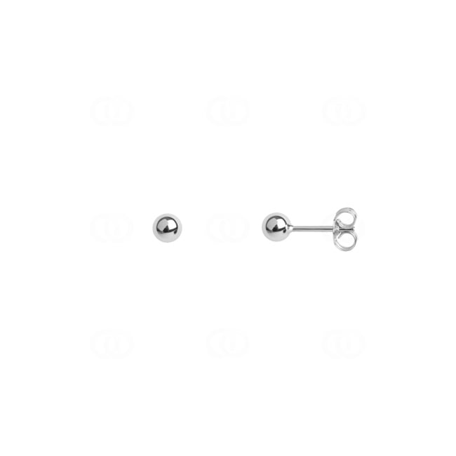 Holllow Stud Earrings 925 Silver rhodium-plated Ø 4mm - 315123