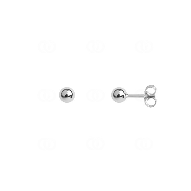 Holllow Stud Earrings 925 Silver rhodium-plated Ø 5mm - 315124