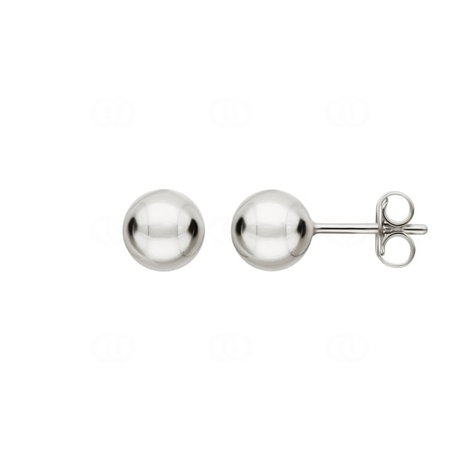 Holllow Stud Earrings 925 Silver rhodium-plated Ø 6mm - 315125