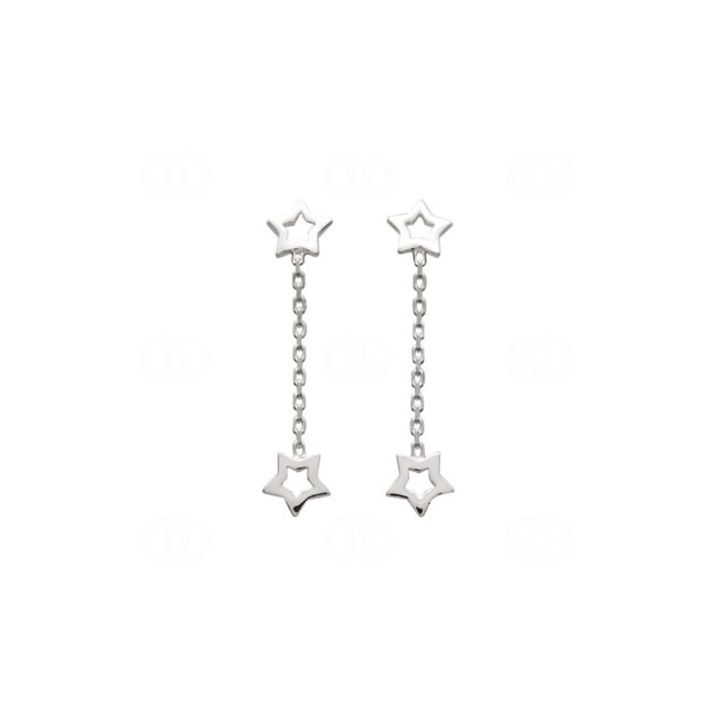 Clous d'oreilles avec Pendentif argent 925 Étoile - 315751