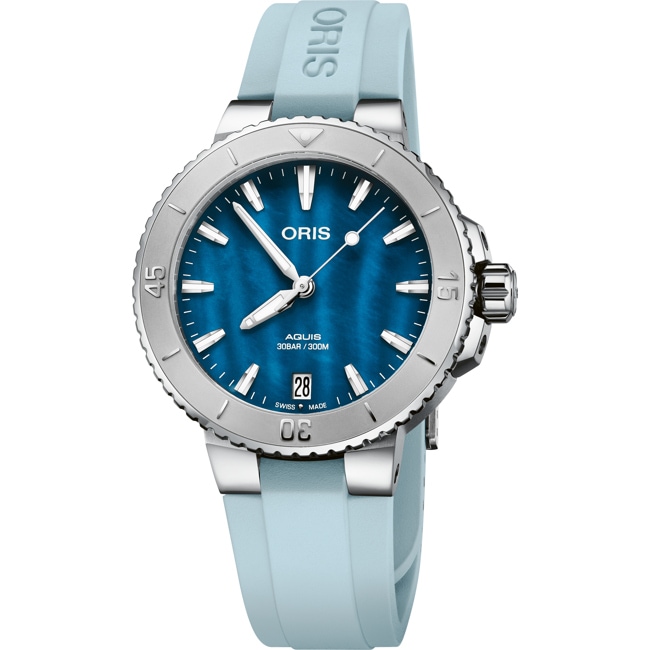 Oris Aquis Date Aegean Blue Ø 36.5mm - 01 733 7770 4155-07 4 18 65FC