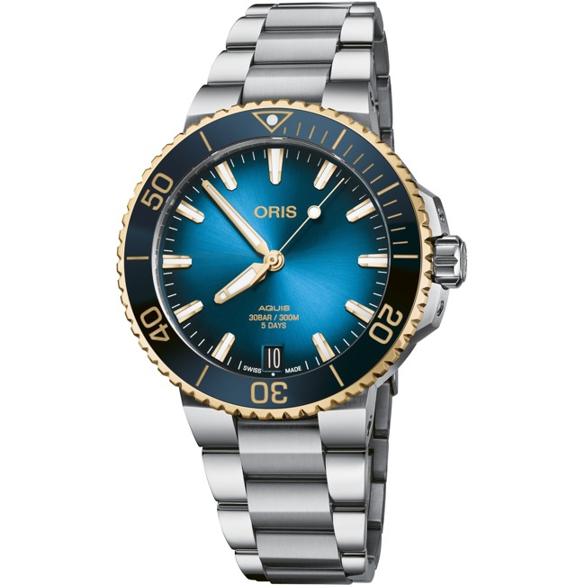 Oris Aquis Date Calibre 400 Two-tone / Blue Ø 41.5mm - 01 400 7769 6355-07 8 22 09PEB