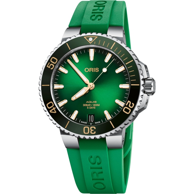 Oris Aquis Date Calibre 400 Caoutchouc vert Ø 41.5mm - 01 400 7769 4127-07 4 22 77FC