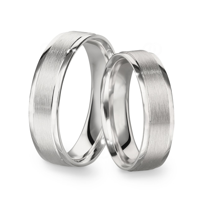 Paarringe 925 Silber Bologna-Paar - CGZ0770