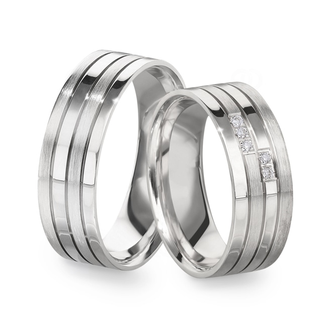 Paarringe 925 Silber Bolzano-Paar - CGZ0732